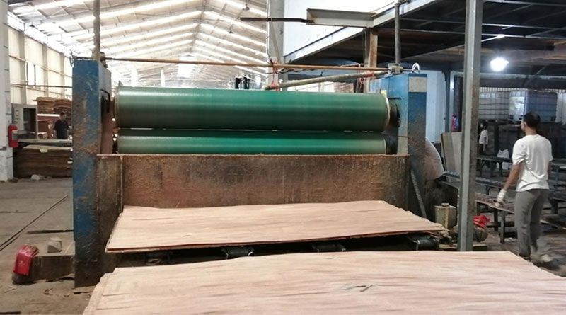 Plywood machine installed in Indonesia